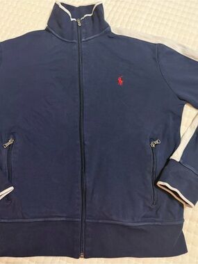 Polo by Ralph Lauren Navy Zip Jacket with Gold Logo